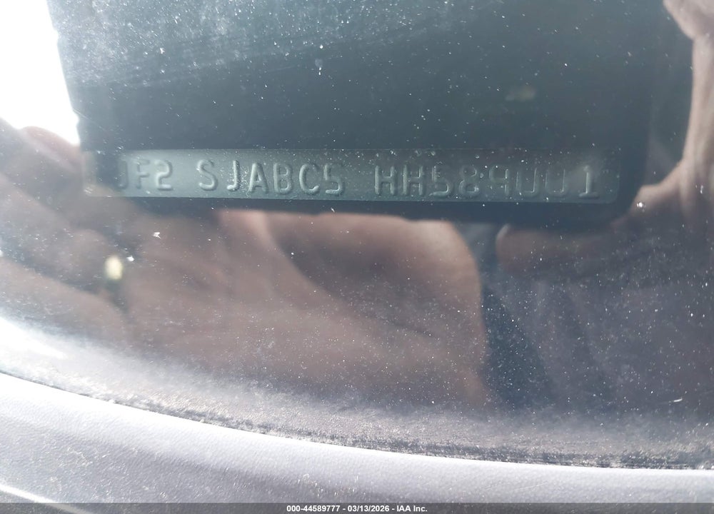 2017 SUBARU FORESTER 2.5I VIN: JF2SJABC5HH589001