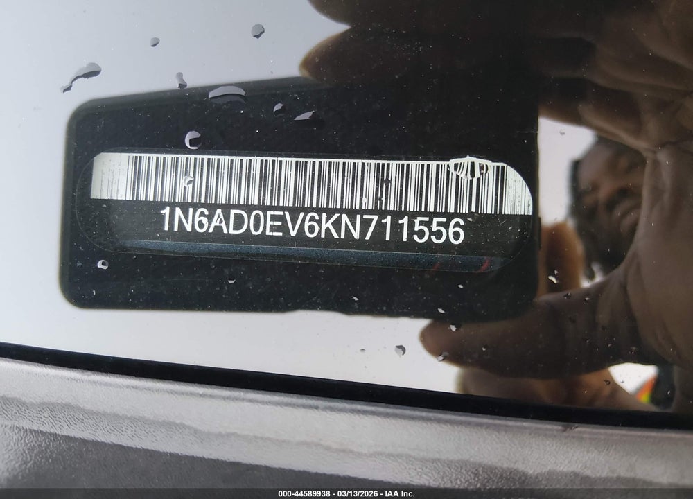 2019 NISSAN FRONTIER PRO-4X VIN: 1N6AD0EV6KN711556