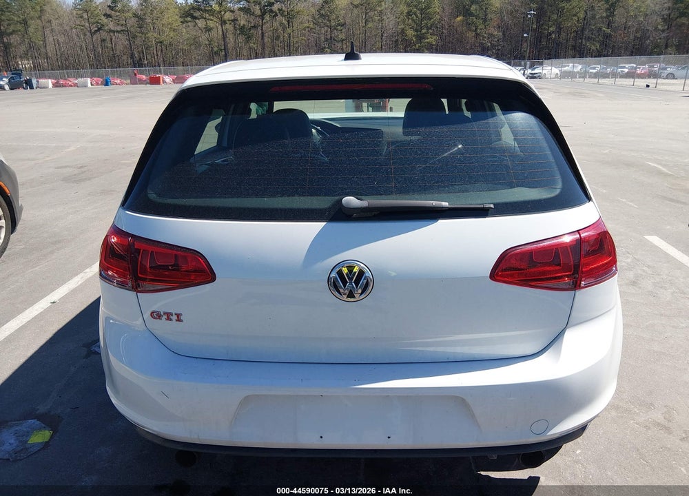 2016 VOLKSWAGEN GOLF GTI AUTOBAHN W/PERFORMANCE PACKAGE 4-DOOR VIN: 3VW547AU1GM020105