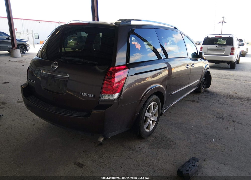 2007 NISSAN QUEST 3.5 SE VIN: 5N1BV28U17N124185