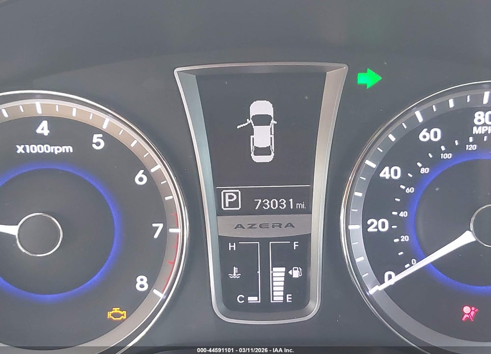2013 HYUNDAI AZERA VIN: KMHFH4JG0DA202290