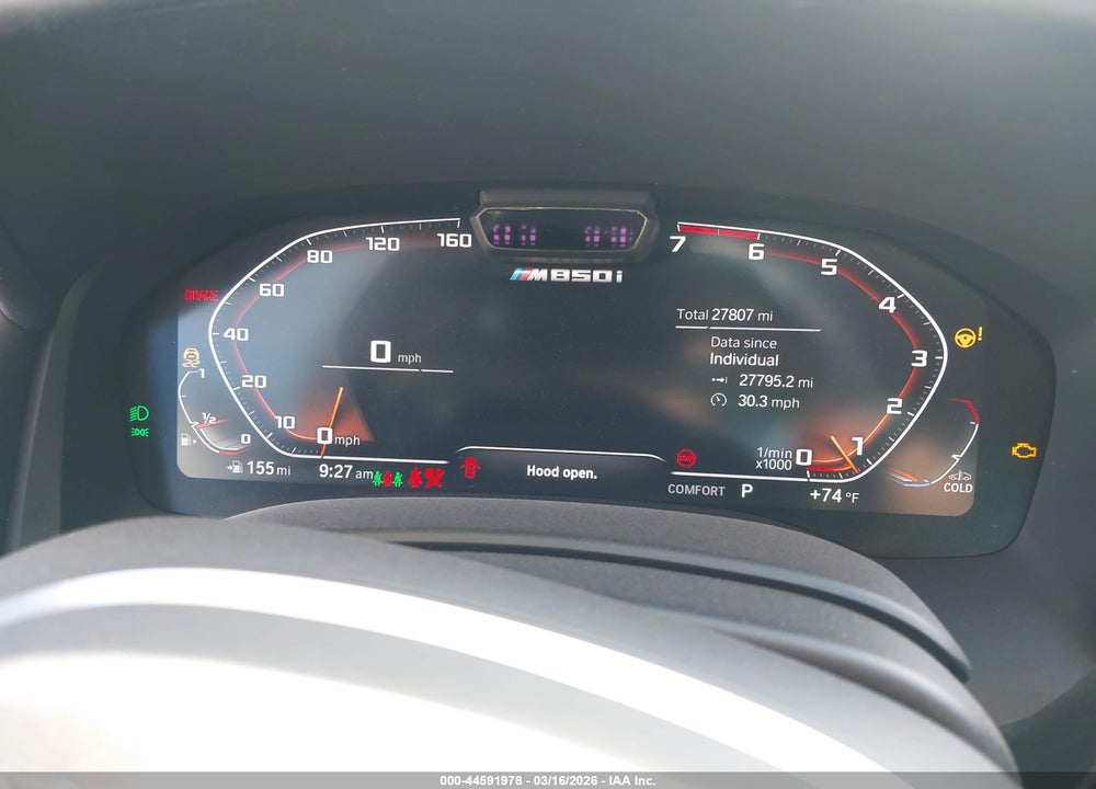 2023 BMW M850I GTAN COUPE XDRIVE VIN: WBAGV8C08PCL00997