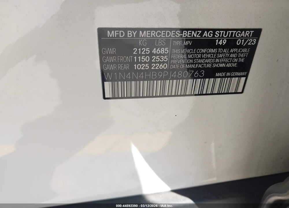 2023 MERCEDES-BENZ GLA 250 4MATIC VIN: W1N4N4HB9PJ480763
