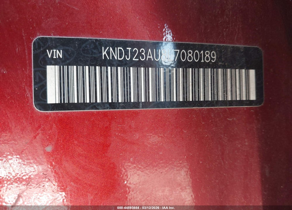 2020 KIA SOUL LX VIN: KNDJ23AU8L7080189