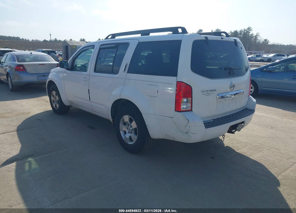 2008 NISSAN PATHFINDER S VIN: 5N1AR18B58C640071