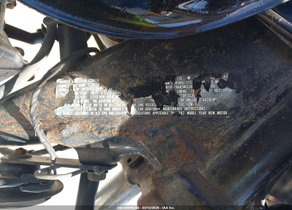 1982 SUZUKI GN250 VIN: JS1NJ41A7C2100505
