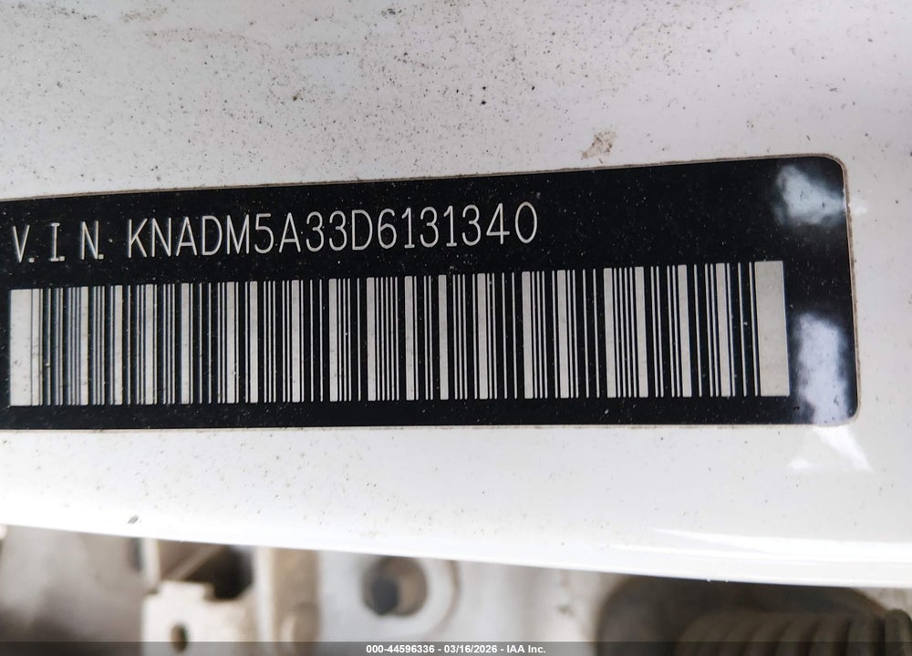 2013 KIA RIO LX VIN: KNADM5A33D6131340