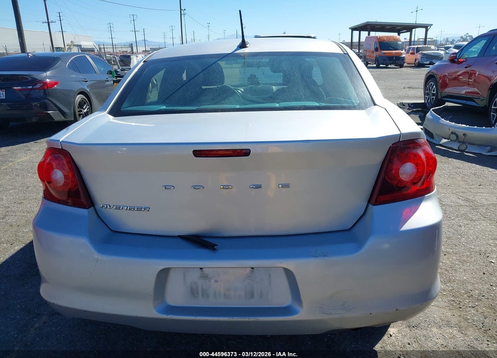 2012 DODGE AVENGER SE VIN: 1C3CDZAB0CN214021