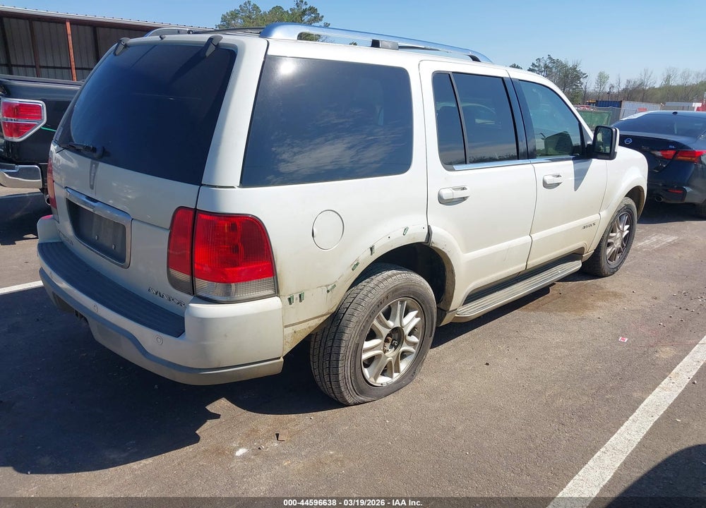 2004 LINCOLN AVIATOR VIN: 5LMEU68H74ZJ17589