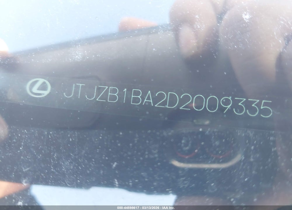 2013 LEXUS RX 450H VIN: JTJZB1BA2D2009335