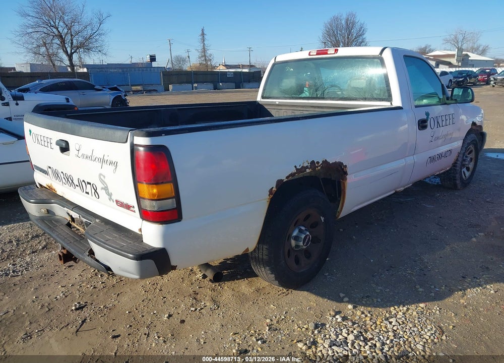 2005 GMC SIERRA 1500 WORK TRUCK VIN: 1GTEC14V75Z357638