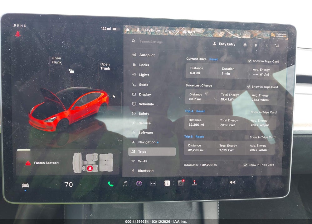 2023 TESLA MODEL 3 REAR-WHEEL DRIVE VIN: 5YJ3E1EA0PF707004