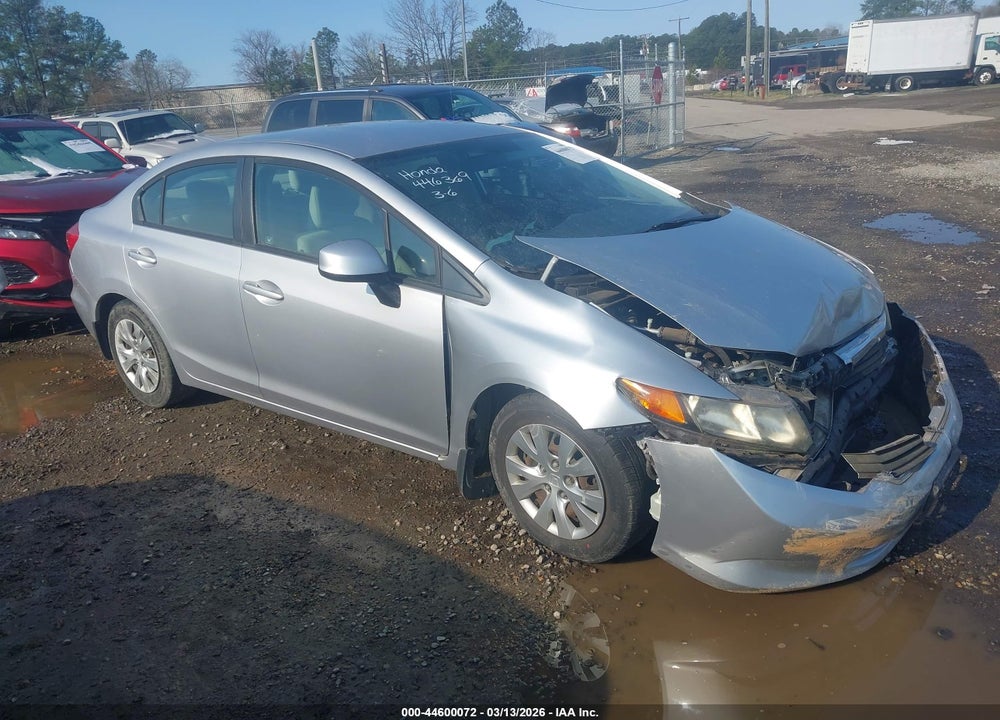 2012 HONDA CIVIC LX VIN: 19XFB2F58CE065435