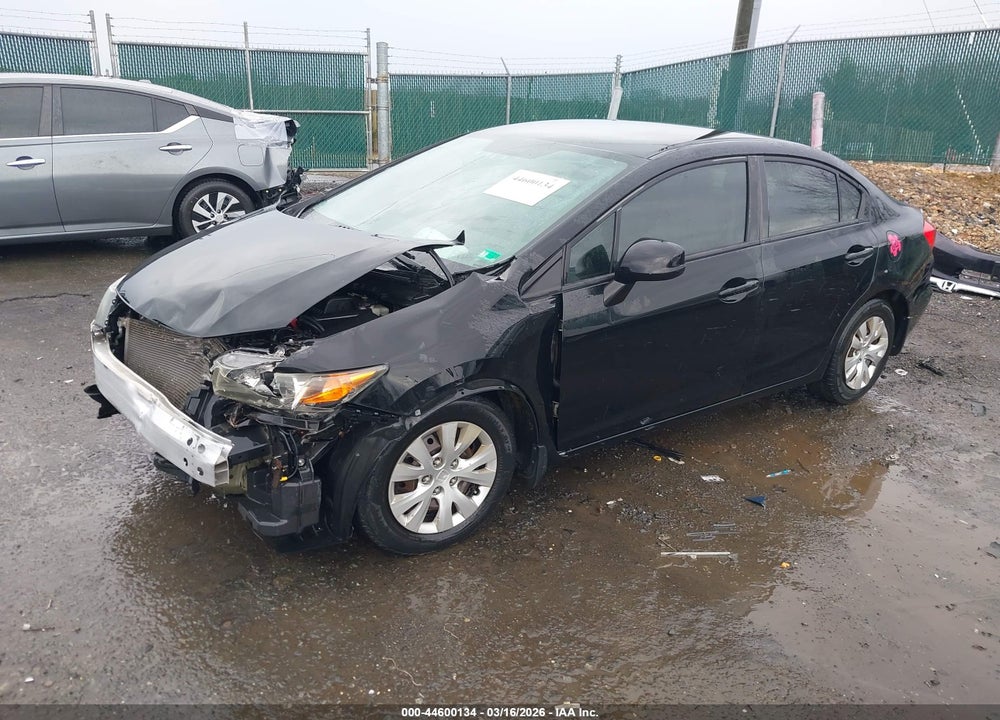 2012 HONDA CIVIC LX VIN: 19XFB2F53CE074575