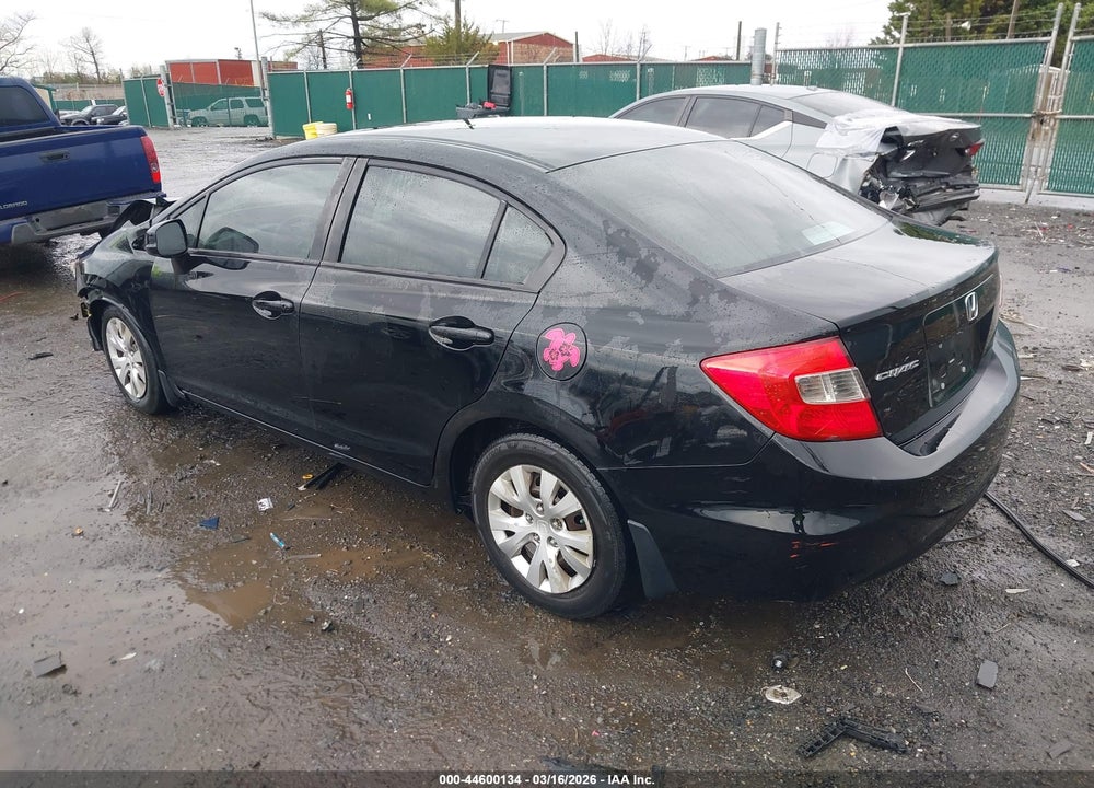 2012 HONDA CIVIC LX VIN: 19XFB2F53CE074575