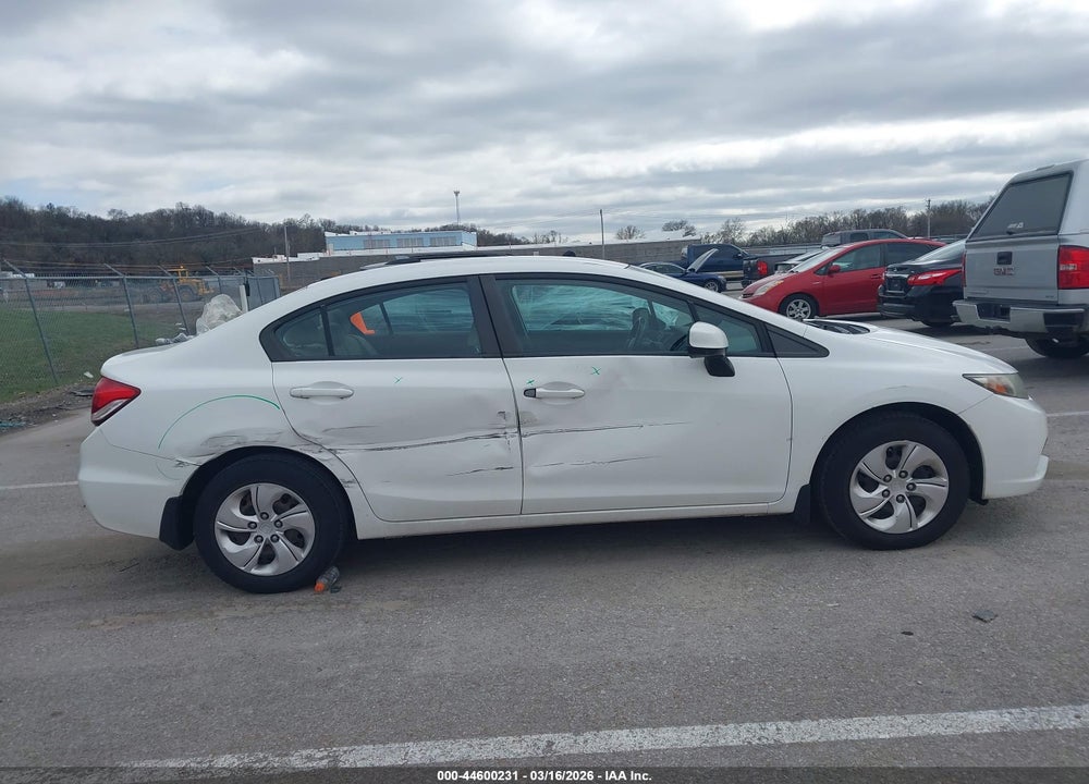 2013 HONDA CIVIC LX VIN: 19XFB2F51DE044752