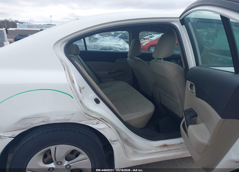2013 HONDA CIVIC LX VIN: 19XFB2F51DE044752