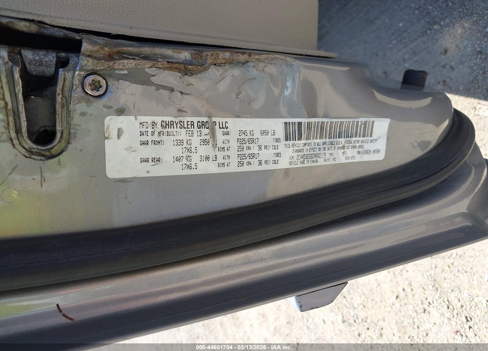 2013 DODGE GRAND CARAVAN SE VIN: 2C4RDGBG9DR682175