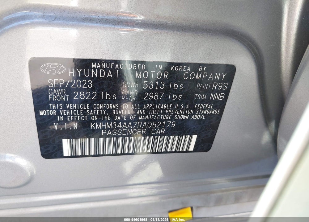 2024 HYUNDAI IONIQ 6 SEL VIN: KMHM34AA7RA062179