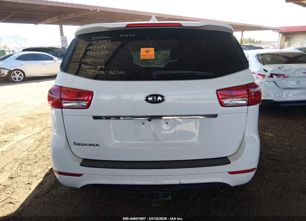 2017 KIA SEDONA L VIN: KNDMA5C11H6265499