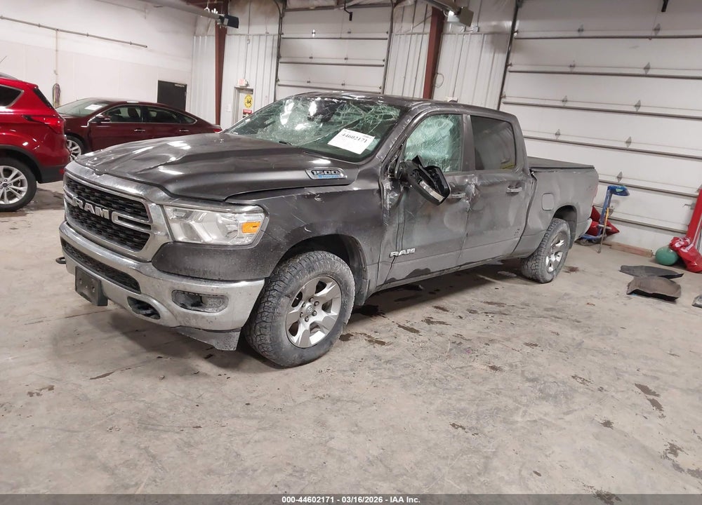 2022 RAM 1500 BIG HORN  4X4 6'4 BOX VIN: 1C6RRFMG0NN383723