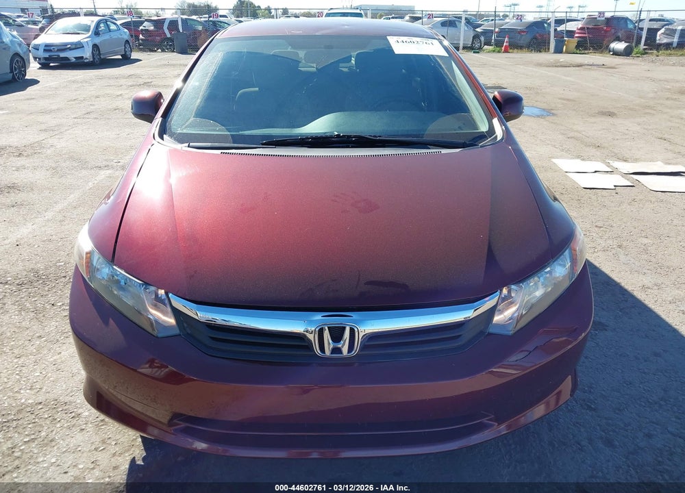 2012 HONDA CIVIC LX VIN: 19XFB2F59CE363928
