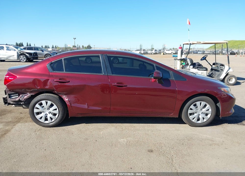2012 HONDA CIVIC LX VIN: 19XFB2F59CE363928