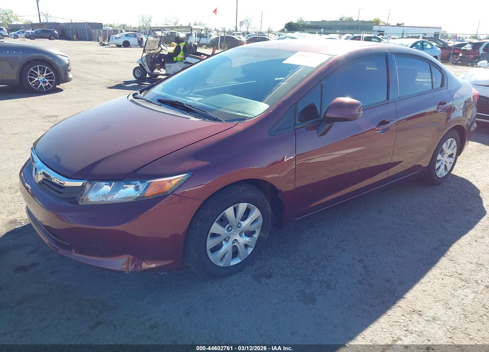 2012 HONDA CIVIC LX VIN: 19XFB2F59CE363928