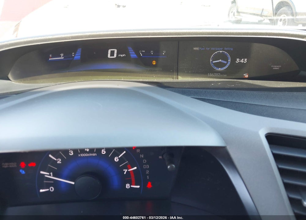 2012 HONDA CIVIC LX VIN: 19XFB2F59CE363928