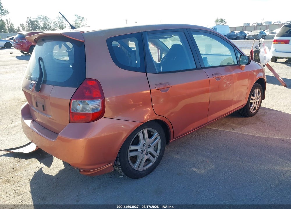 2007 HONDA FIT SPORT VIN: JHMGD38607S011008
