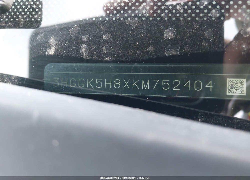 2019 HONDA FIT EX VIN: 3HGGK5H8XKM752404