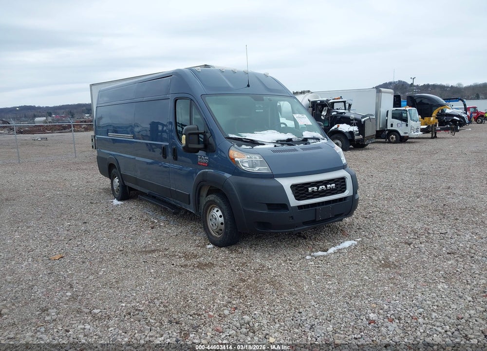 2020 RAM PROMASTER 3500 CARGO VAN HIGH ROOF 159 WB EXT VIN: 3C6URVJG7LE107002