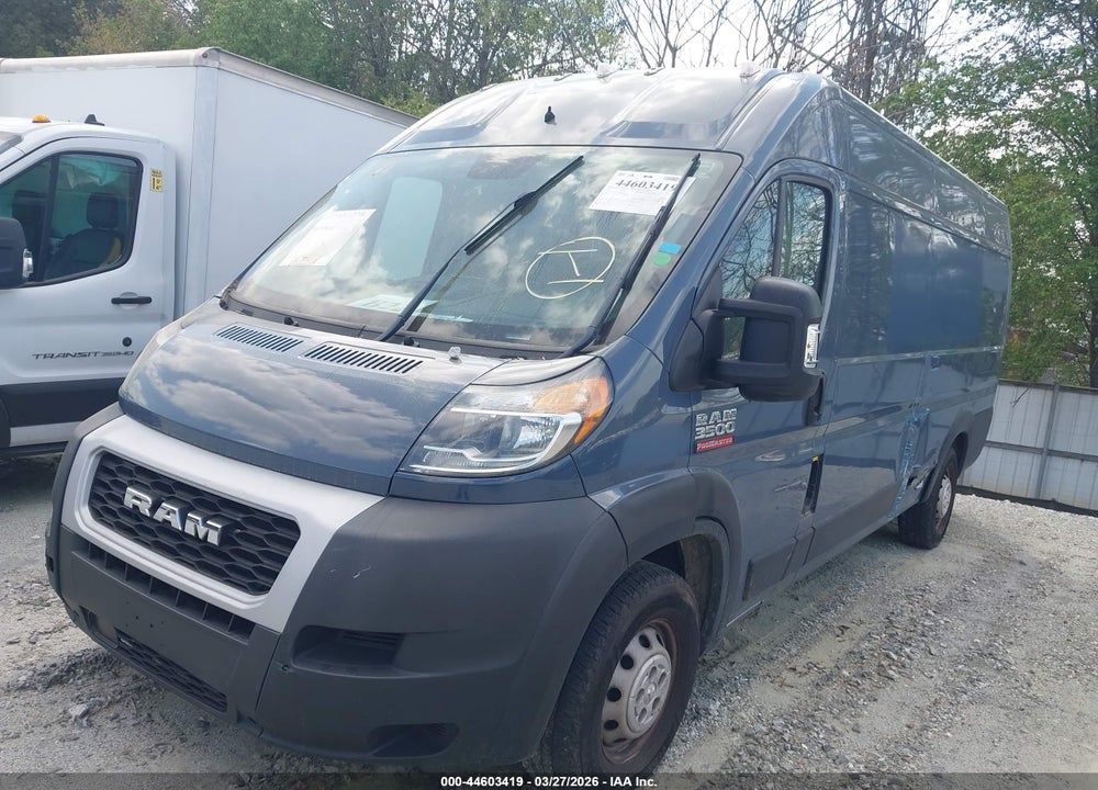 2021 RAM PROMASTER 3500 CARGO VAN HIGH ROOF 159 WB EXT VIN: 3C6MRVJG3ME549650