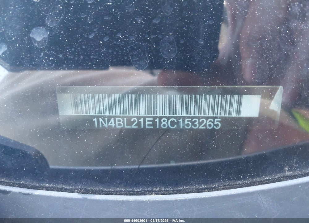 2008 NISSAN ALTIMA 3.5 SL VIN: 1N4BL21E18C153265