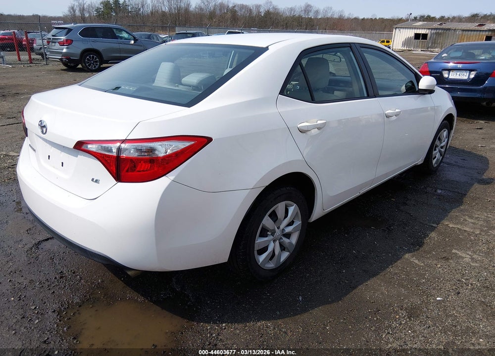 2016 TOYOTA COROLLA LE VIN: 2T1BURHE6GC731789