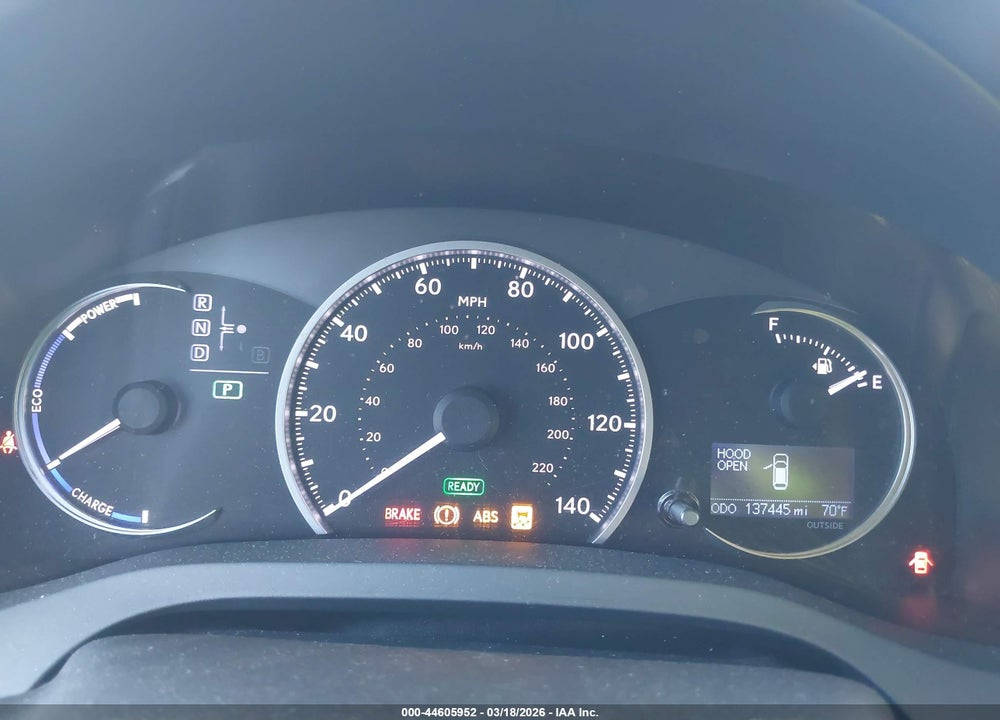 2013 LEXUS CT 200H VIN: JTHKD5BH0D2160885