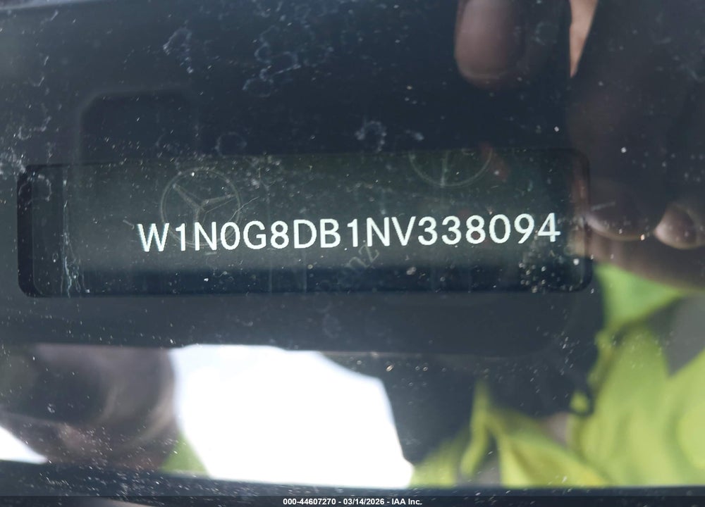 2022 MERCEDES-BENZ GLC 300 SUV VIN: W1N0G8DB1NV338094