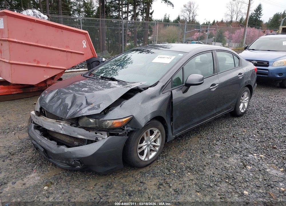 2012 HONDA CIVIC LX VIN: 2HGFB2F5XCH563013