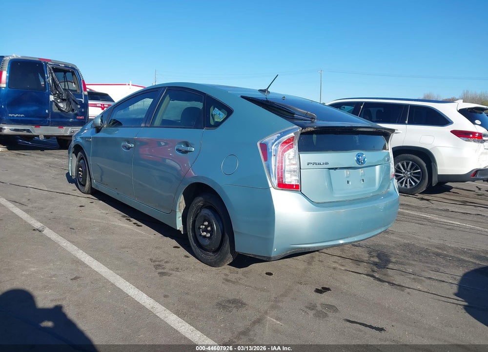 2013 TOYOTA PRIUS THREE VIN: JTDKN3DUXD1680417