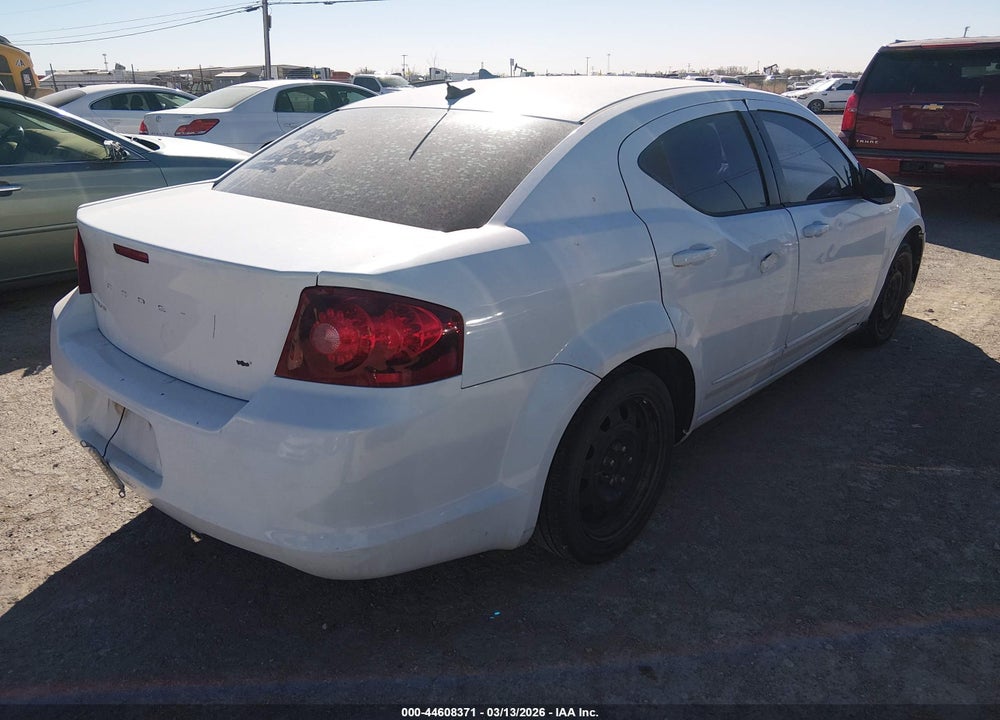 2012 DODGE AVENGER SE VIN: 1C3CDZAG4CN327675