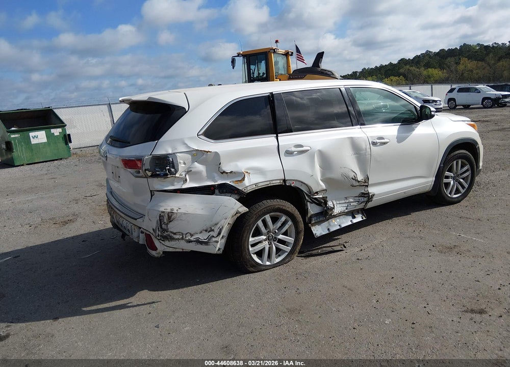 2016 TOYOTA HIGHLANDER LE VIN: 5TDZARFHXGS020804