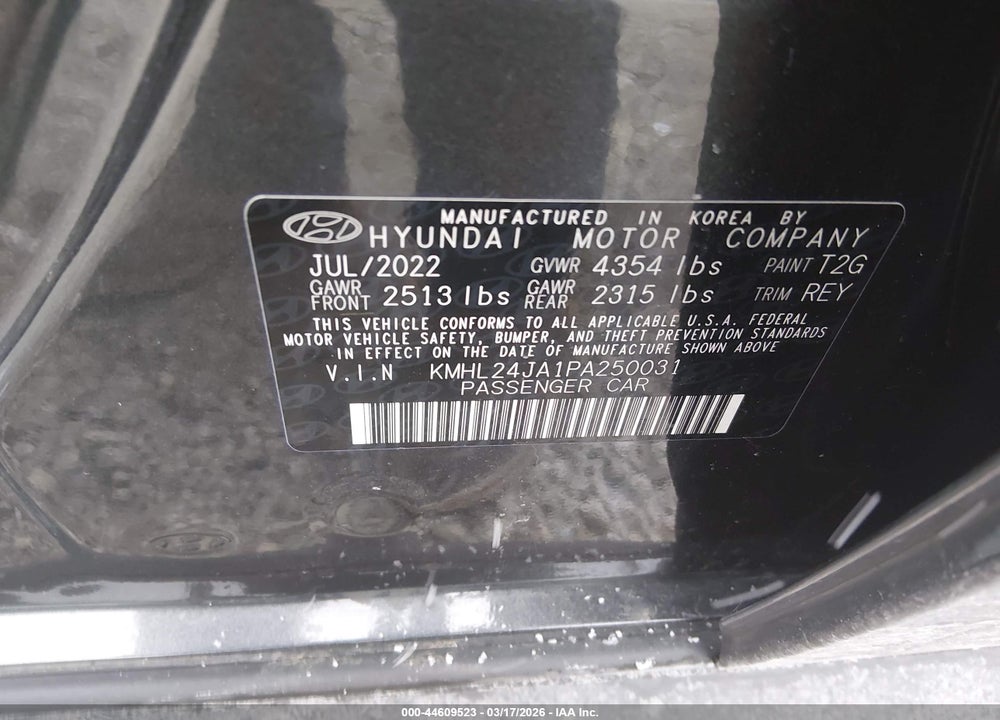 2023 HYUNDAI SONATA SE VIN: KMHL24JA1PA250031