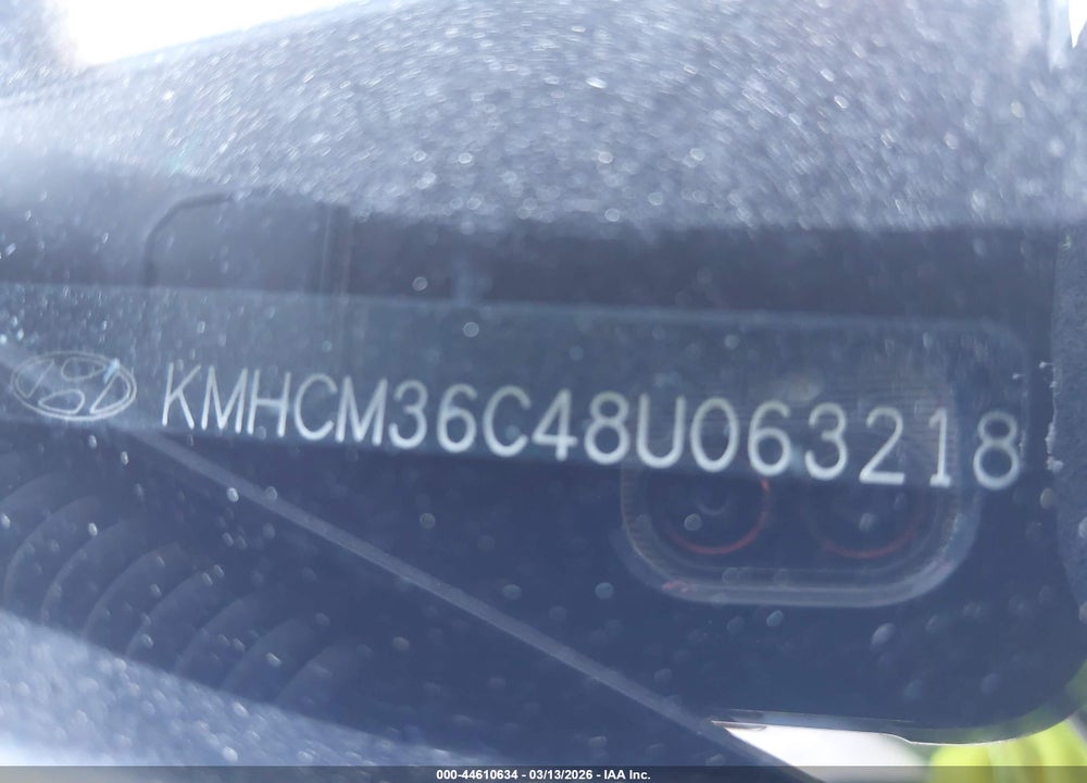 2008 HYUNDAI ACCENT GS VIN: KMHCM36C48U063218
