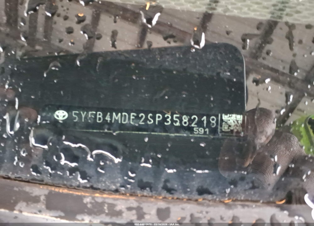 2025 TOYOTA COROLLA LE VIN: 5YFB4MDE2SP358218