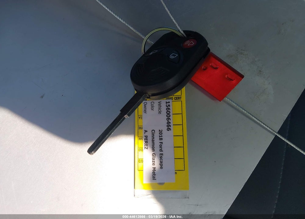2018 FORD ESCAPE S VIN: 1FMCU0F72JUC02463