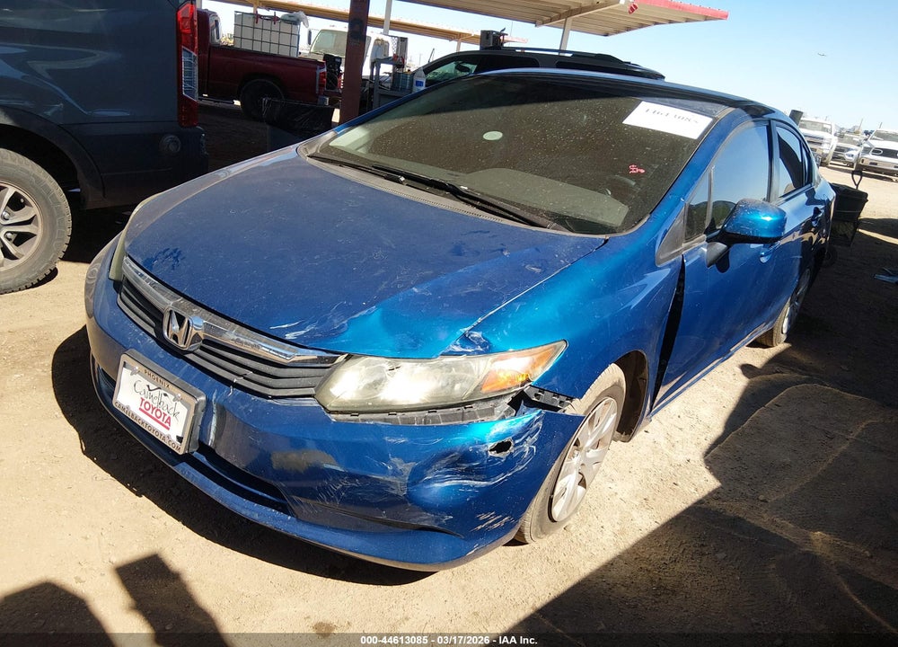 2012 HONDA CIVIC LX VIN: 19XFB2F55CE059771