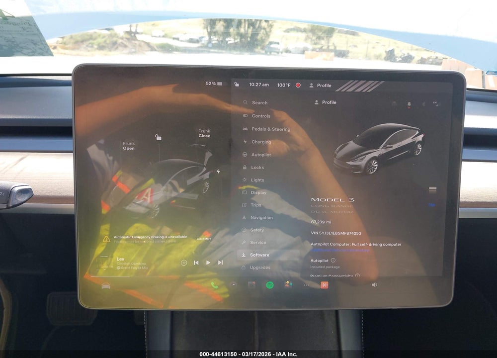 2021 TESLA MODEL 3 LONG RANGE DUAL MOTOR ALL-WHEEL DRIVE VIN: 5YJ3E1EB5MF874253