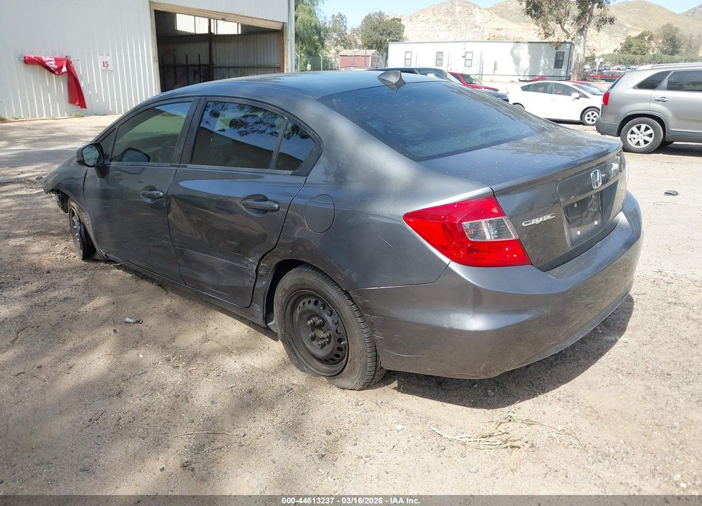 2012 HONDA CIVIC LX VIN: 19XFB2F5XCE090708