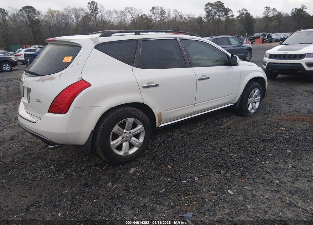 2007 NISSAN MURANO SL VIN: JN8AZ08T67W523348