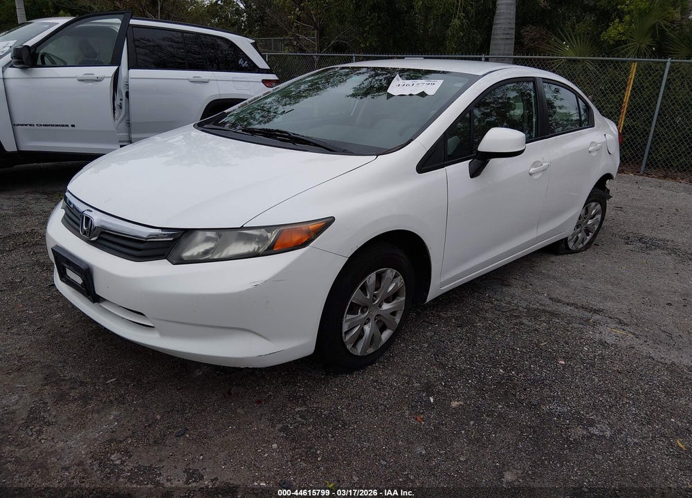 2012 HONDA CIVIC LX VIN: 19XFB2F52CE318961